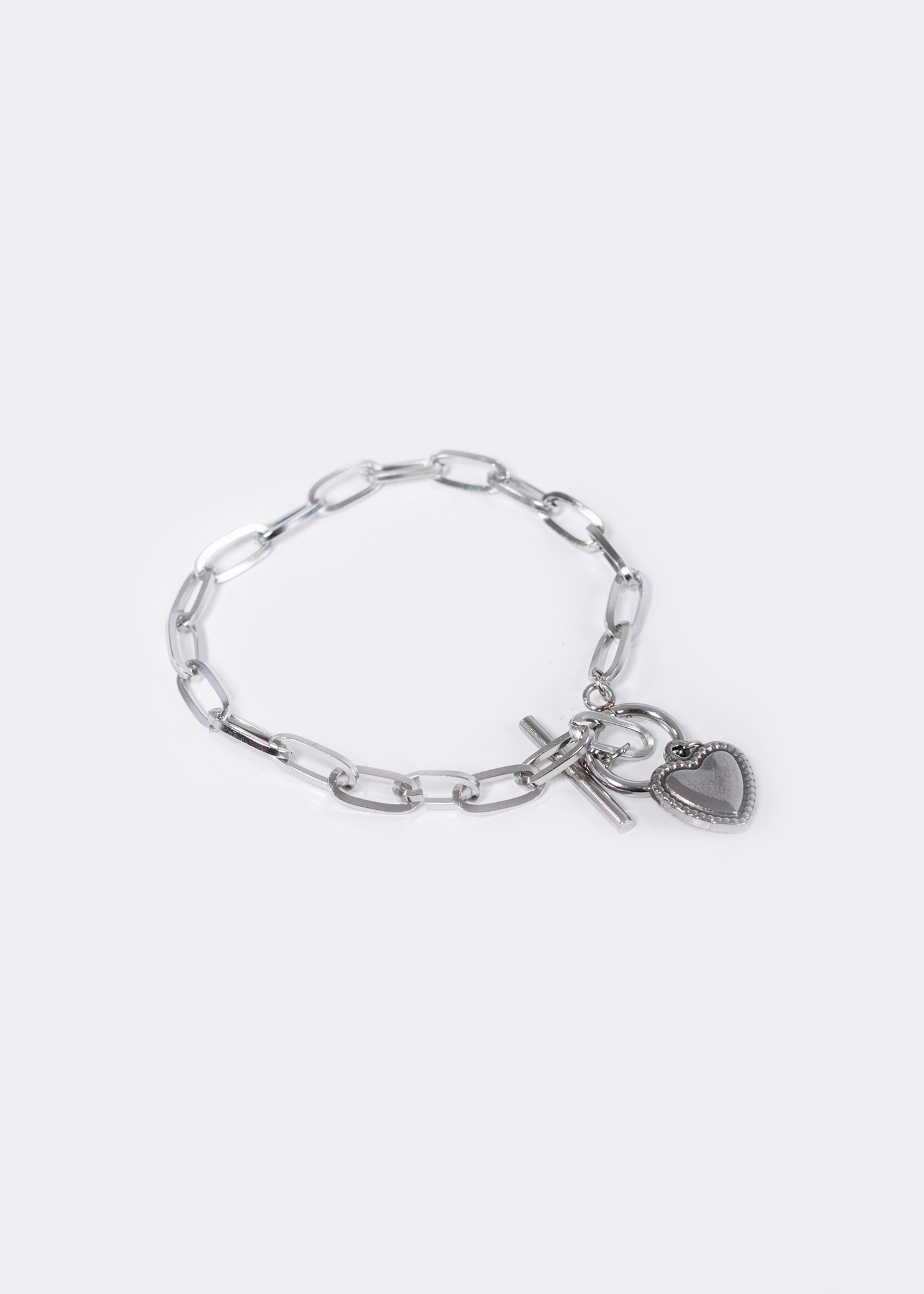 Pulsera dije corazón cierre marinero acero quirúrgico