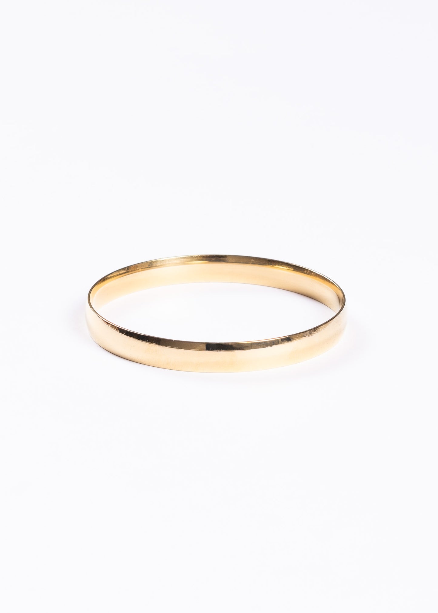 Pulsera esclava ancha bombé 8mm acero quirúrgico - Dorado