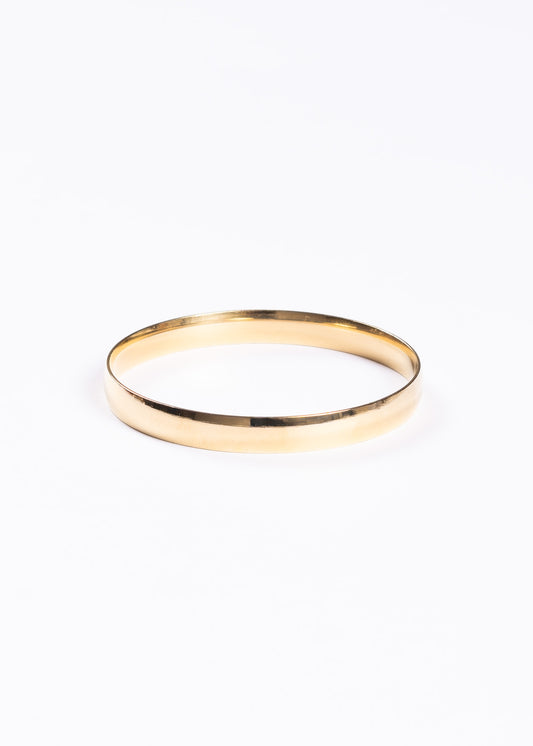 Pulsera esclava ancha bombé 8mm acero quirúrgico - Dorado