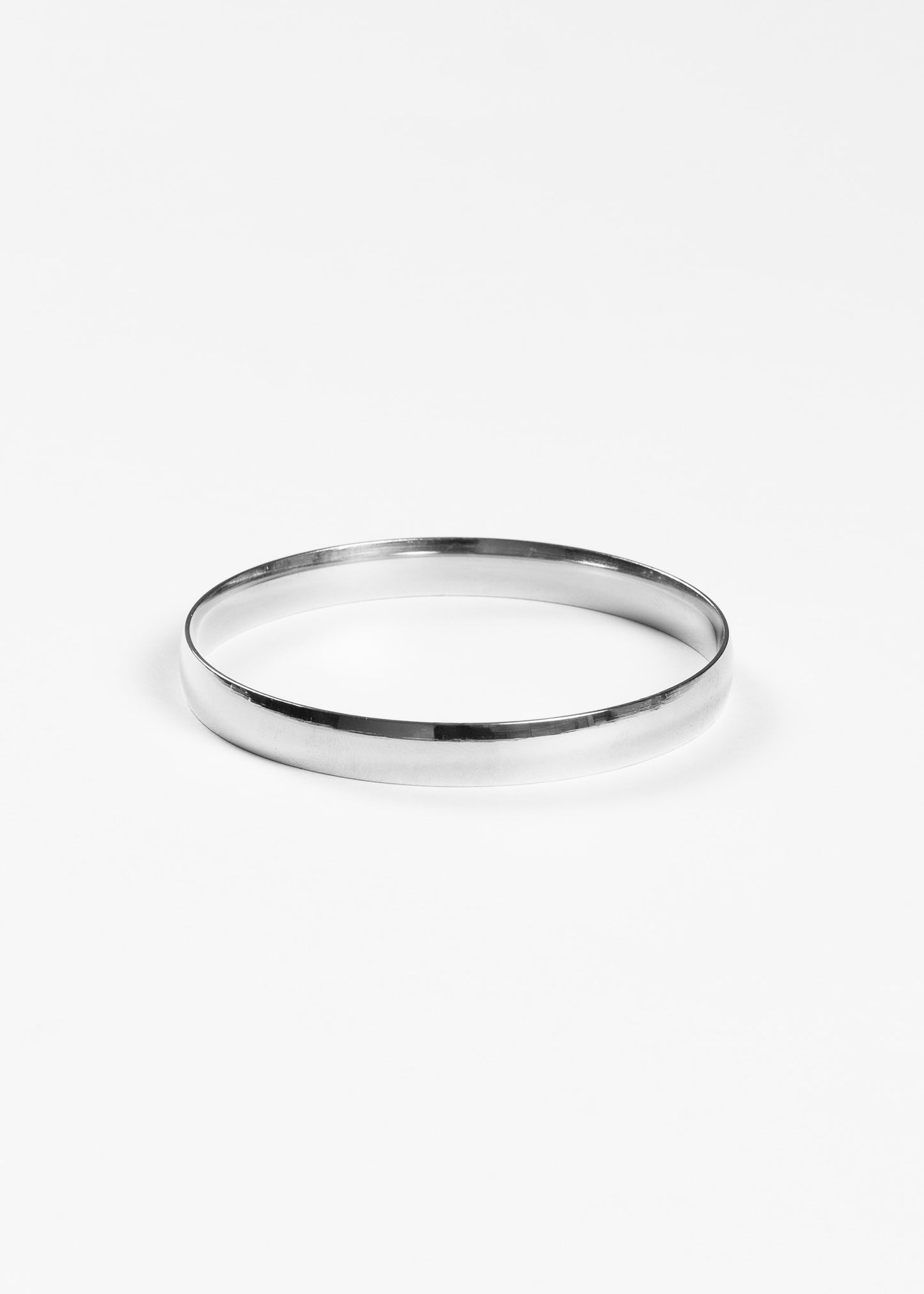 Pulsera esclava ancha bombé 8mm acero quirúrgico - Plateado