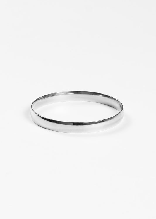 Pulsera esclava ancha bombé 8mm acero quirúrgico - Plateado