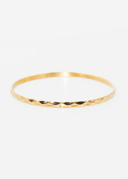 Pulsera esclava facetada acero quirúrgico dorado