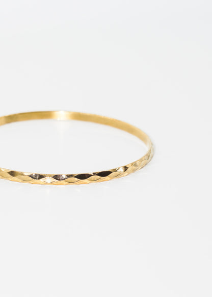 Pulsera esclava facetada acero quirúrgico dorado