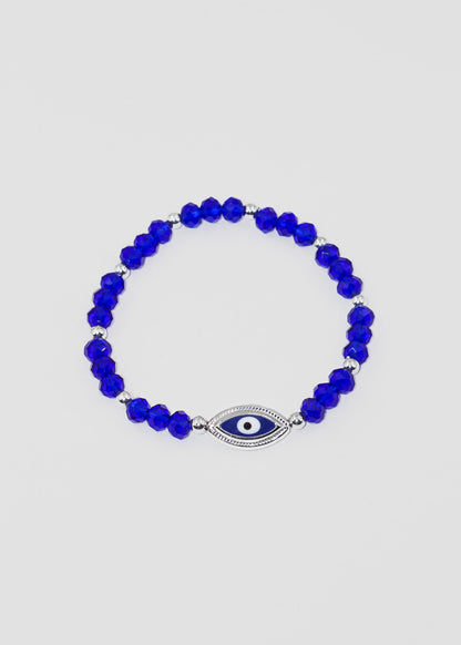 Pulsera mostacillas con dije ojo turco