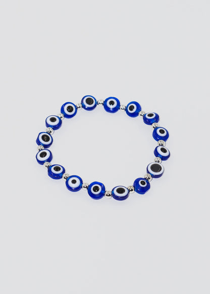 Pulsera ojos turcos y esferas elastizada