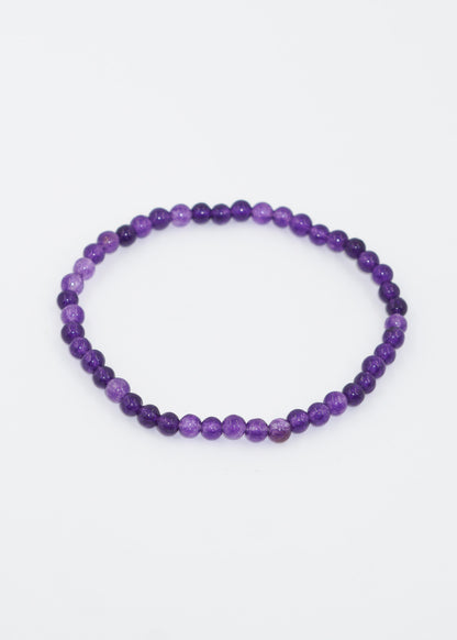 Pulsera natural piedra amatista elastizada
