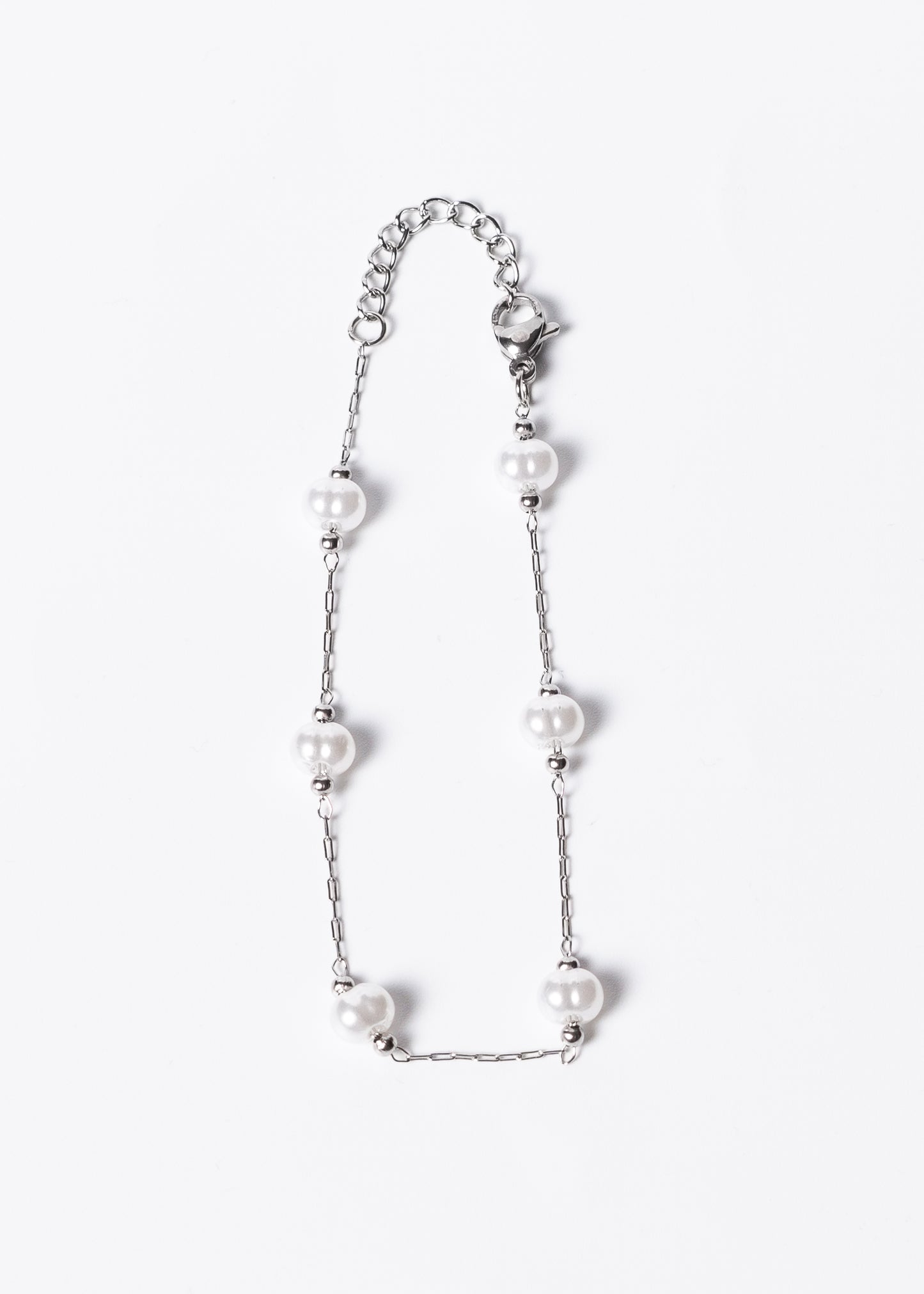 Pulsera forcet 6 perlas acero quirúrgico