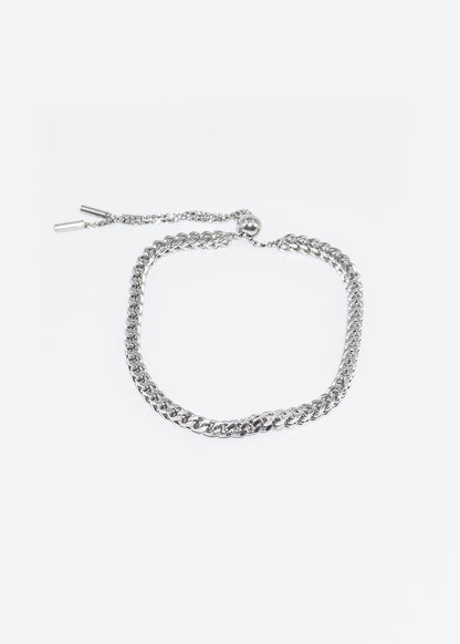 Pulsera ajustable doble eslabón acero quirúrgico