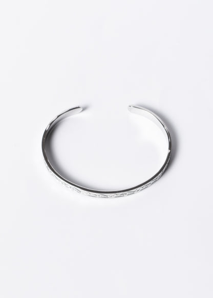 Pulsera esclava abierta esculpida acero quirúrgico