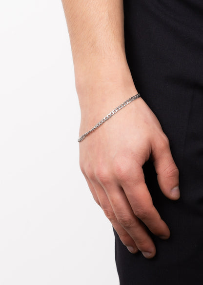 Pulsera eslabones cubana fina acero quirúrgico