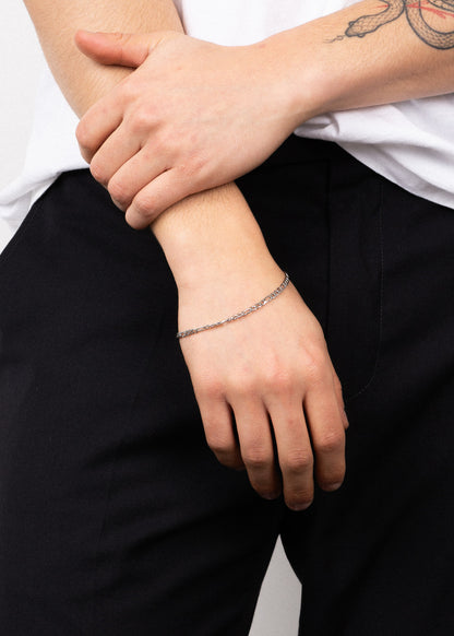 Pulsera eslabones 3 y 1 fina acero quirúrgico