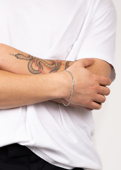 Pulsera eslabones 3 y 1 fina acero quirúrgico