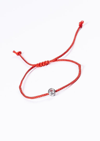 Pulsera hilo rojo con punto luz - Anti envidia ajustable