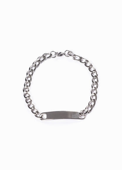 Pulsera eslabones + grabado tallado acero quirúrgico