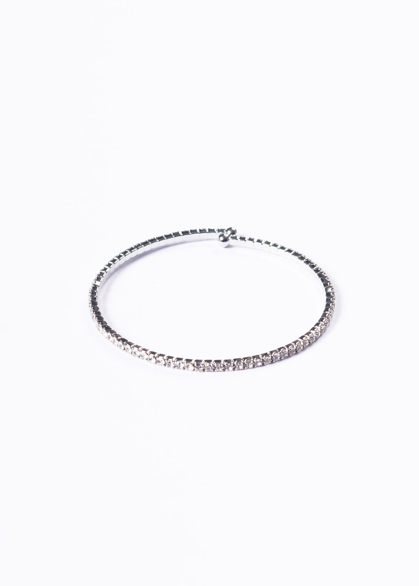 Pulsera esclava zirconias sin fin - Enchapado en plata