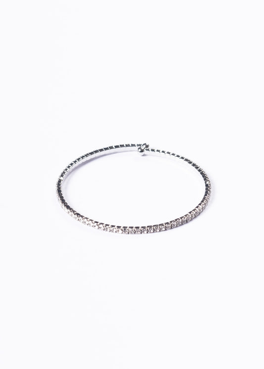Pulsera esclava zirconias sin fin - Enchapado en plata