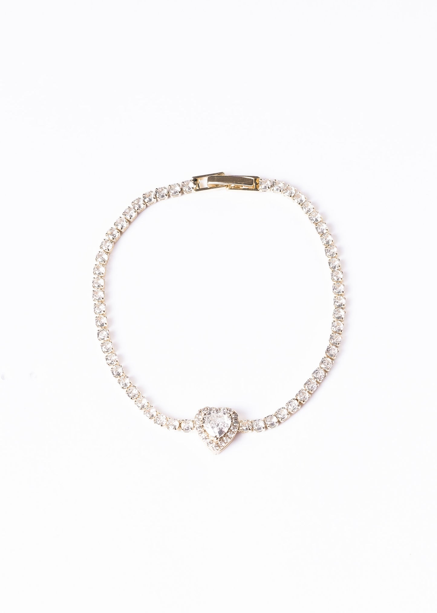 Pulsera promesa corazón Lady Di - Enchapado en oro
