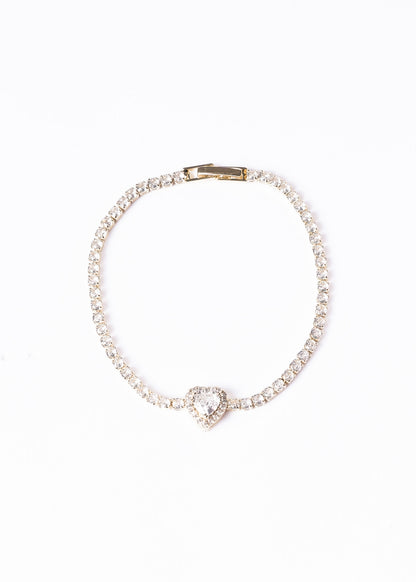 Pulsera promesa corazón Lady Di - Enchapado en oro