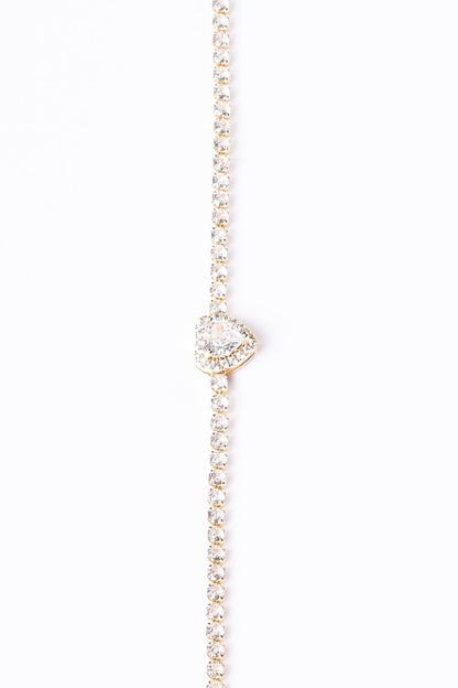 Pulsera promesa corazón Lady Di - Enchapado en oro