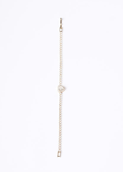 Pulsera promesa corazón Lady Di - Enchapado en oro