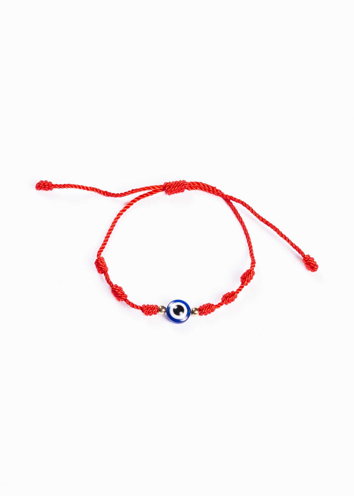 Pulsera 7 nudos con ojo turco hilo