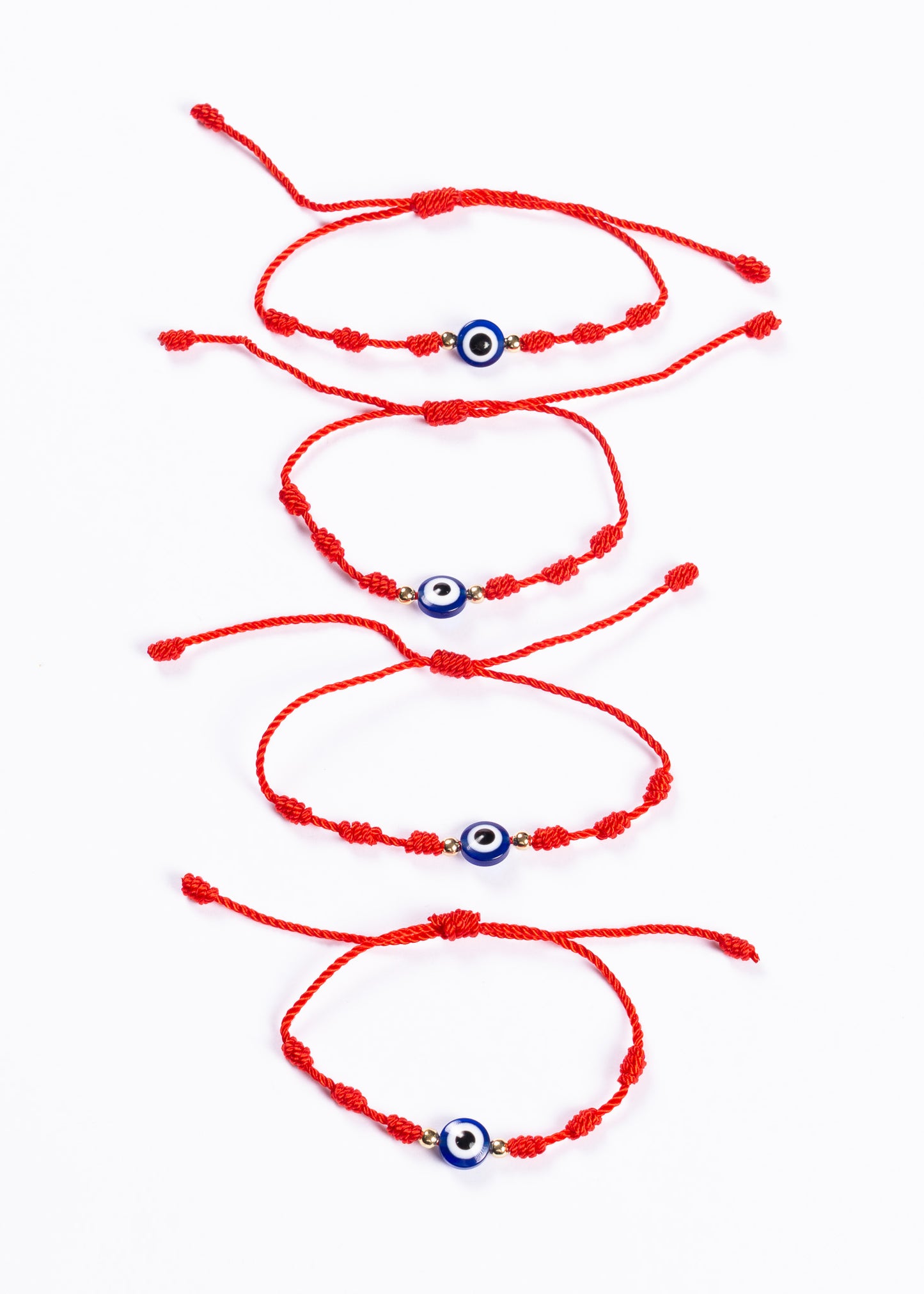 Pulsera 7 nudos con ojo turco hilo