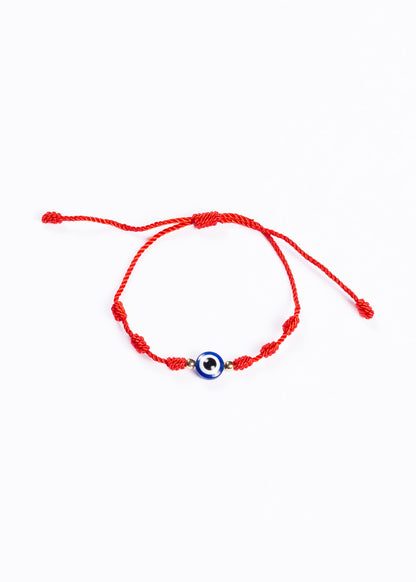 Pack x4 pulsera 7 nudos con ojo turco hilo