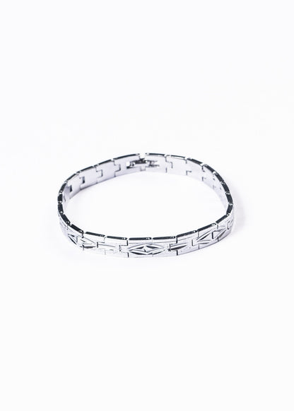 Pulsera brazalete brillo - Enchapado en plata 19cm