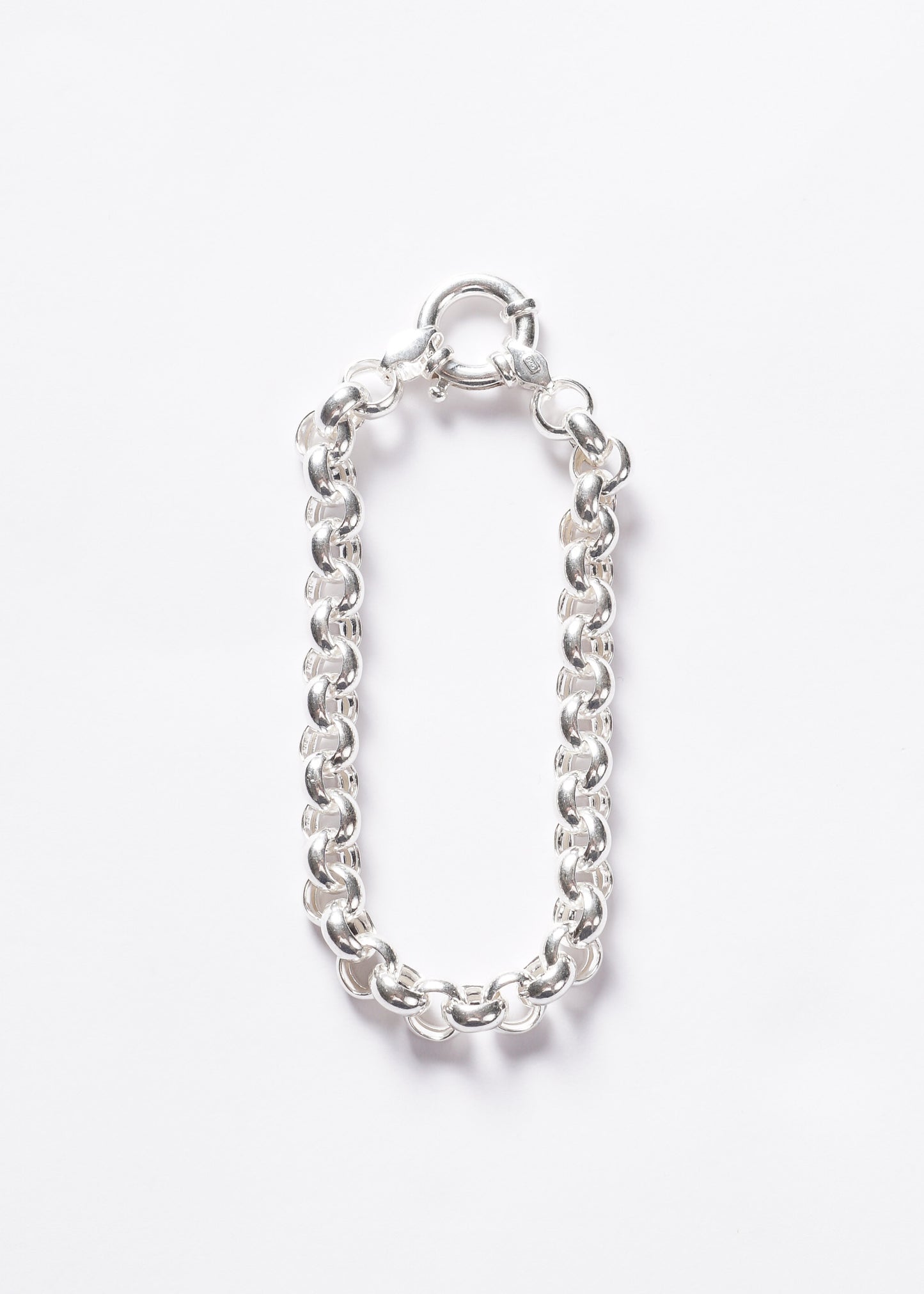 Pulsera rolo marinera gruesa plata 925 19cm