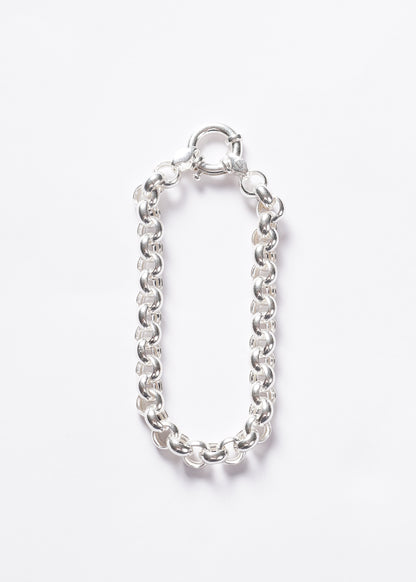 Pulsera rolo marinera gruesa plata 925 19cm