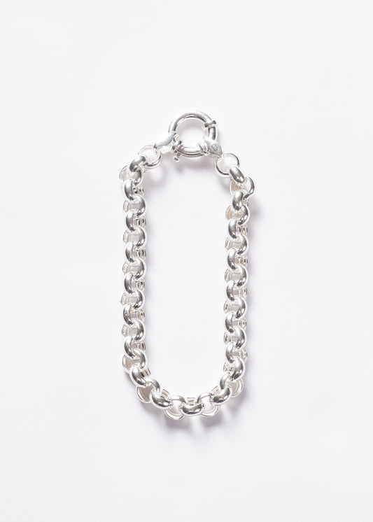 Pulsera rolo marinera gruesa plata 925 19cm