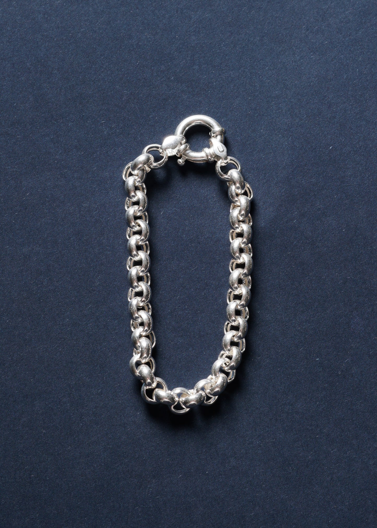Pulsera rolo marinera gruesa plata 925 19cm