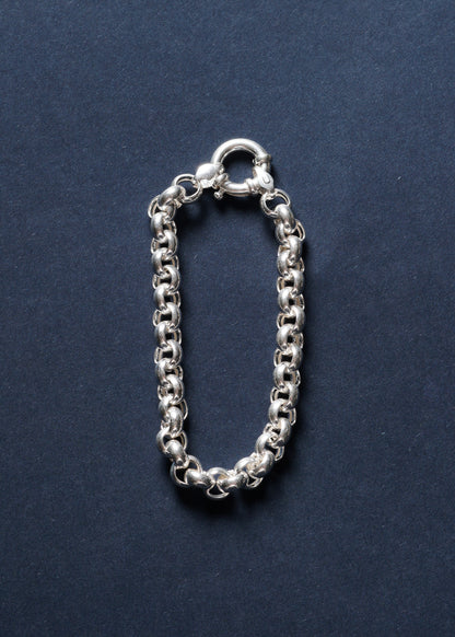 Pulsera rolo marinera gruesa plata 925 19cm