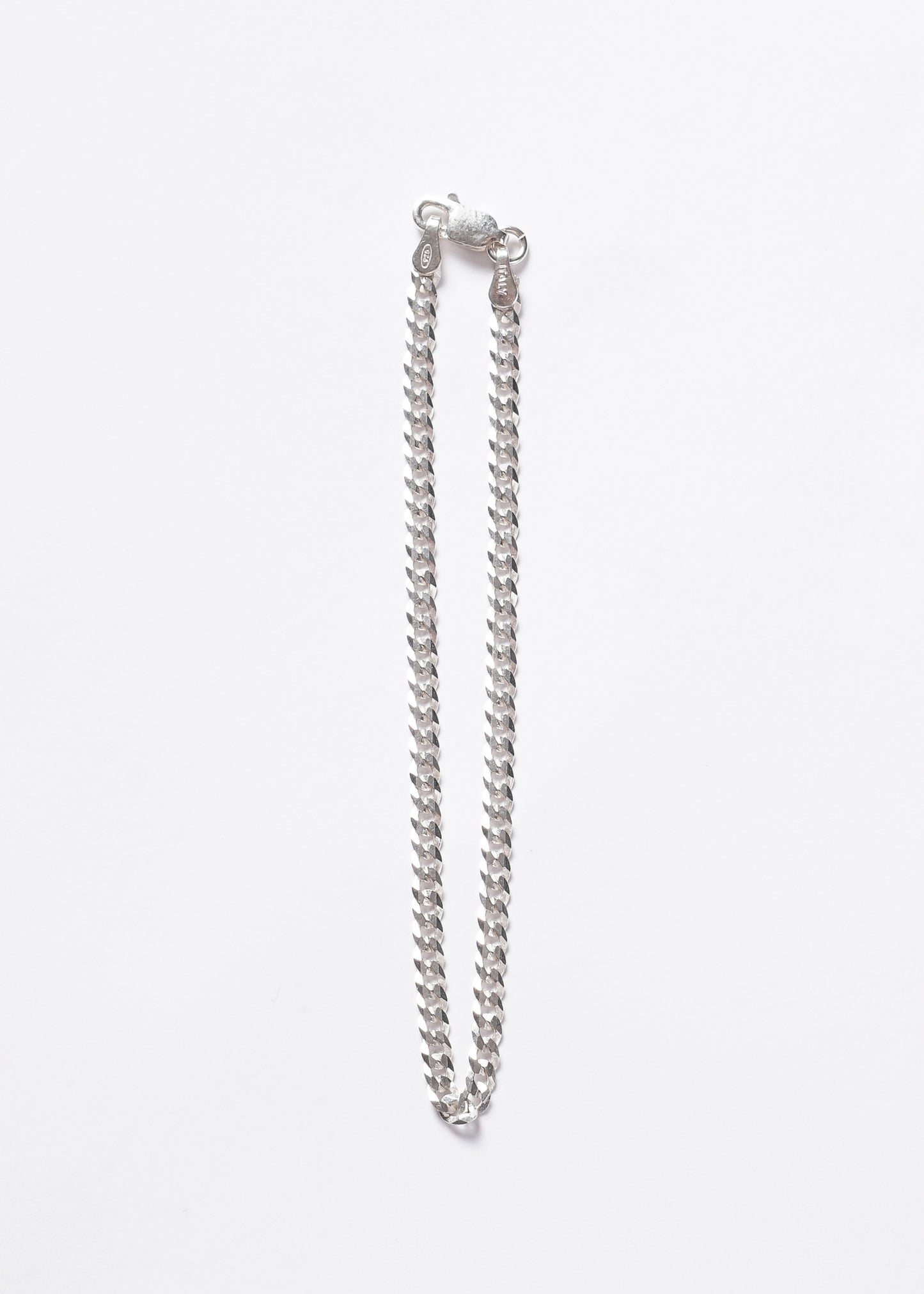Pulsera cubana fina italiana plata 925 19.5cm
