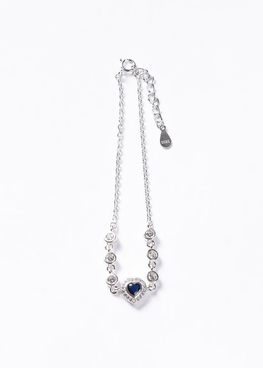 Pulsera promesa zirconia azul marino Plata 925 - Amor & Convicción