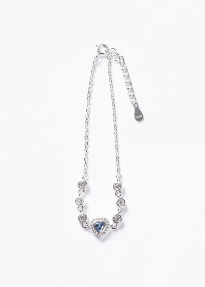 Pulsera promesa zirconia celeste Plata 925 - Serenidad