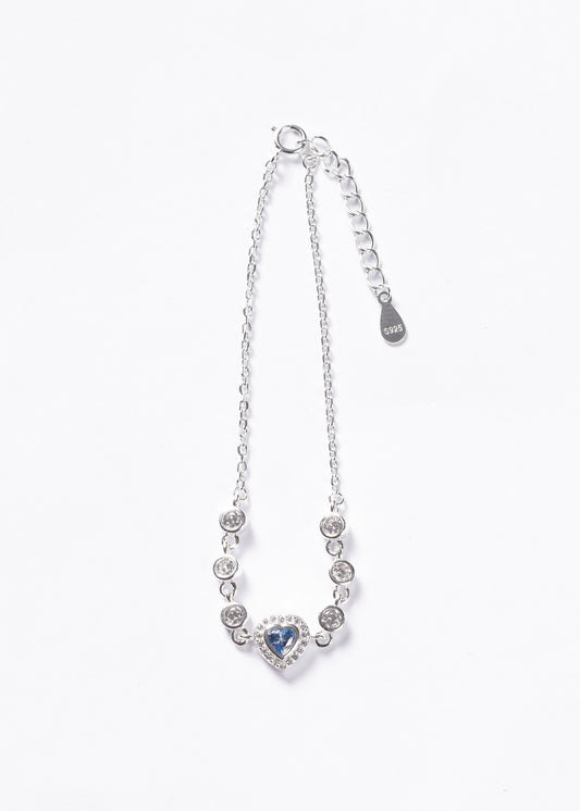 Pulsera promesa zirconia celeste Plata 925 - Serenidad