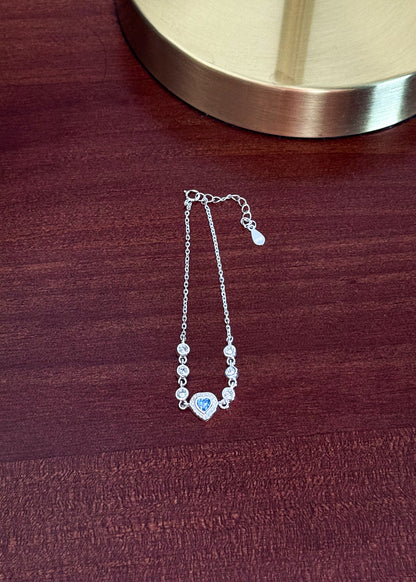Pulsera promesa zirconia celeste Plata 925 - Serenidad