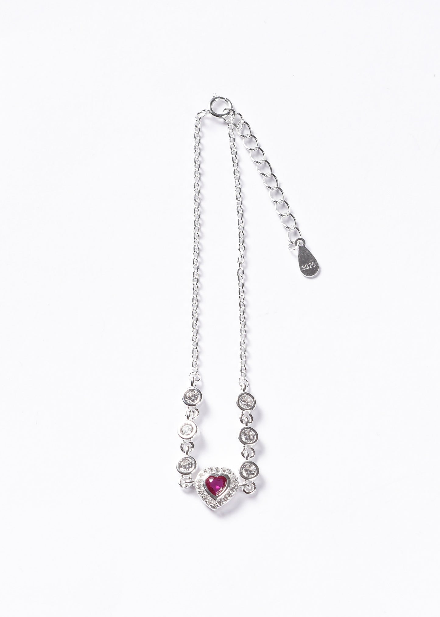 Pulsera promesa zirconia fucsia Plata 925 - Magnetismo