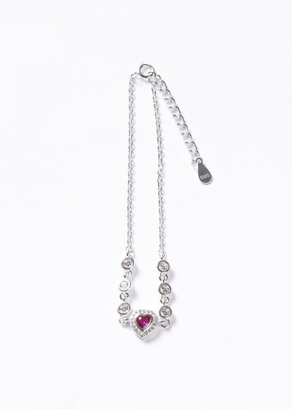 Pulsera promesa zirconia fucsia Plata 925 - Magnetismo