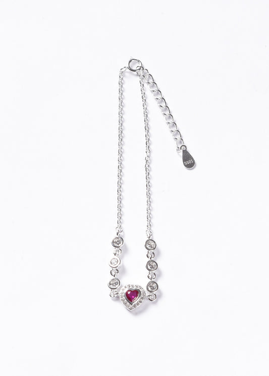 Pulsera promesa zirconia fucsia Plata 925 - Magnetismo