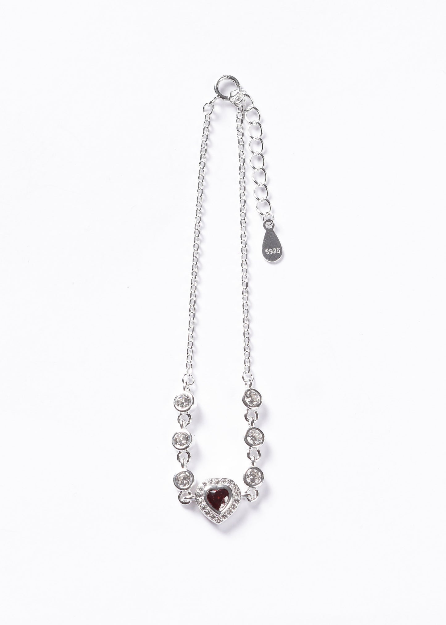 Pulsera promesa zirconia roja Plata 925 - Fuego & Pasión