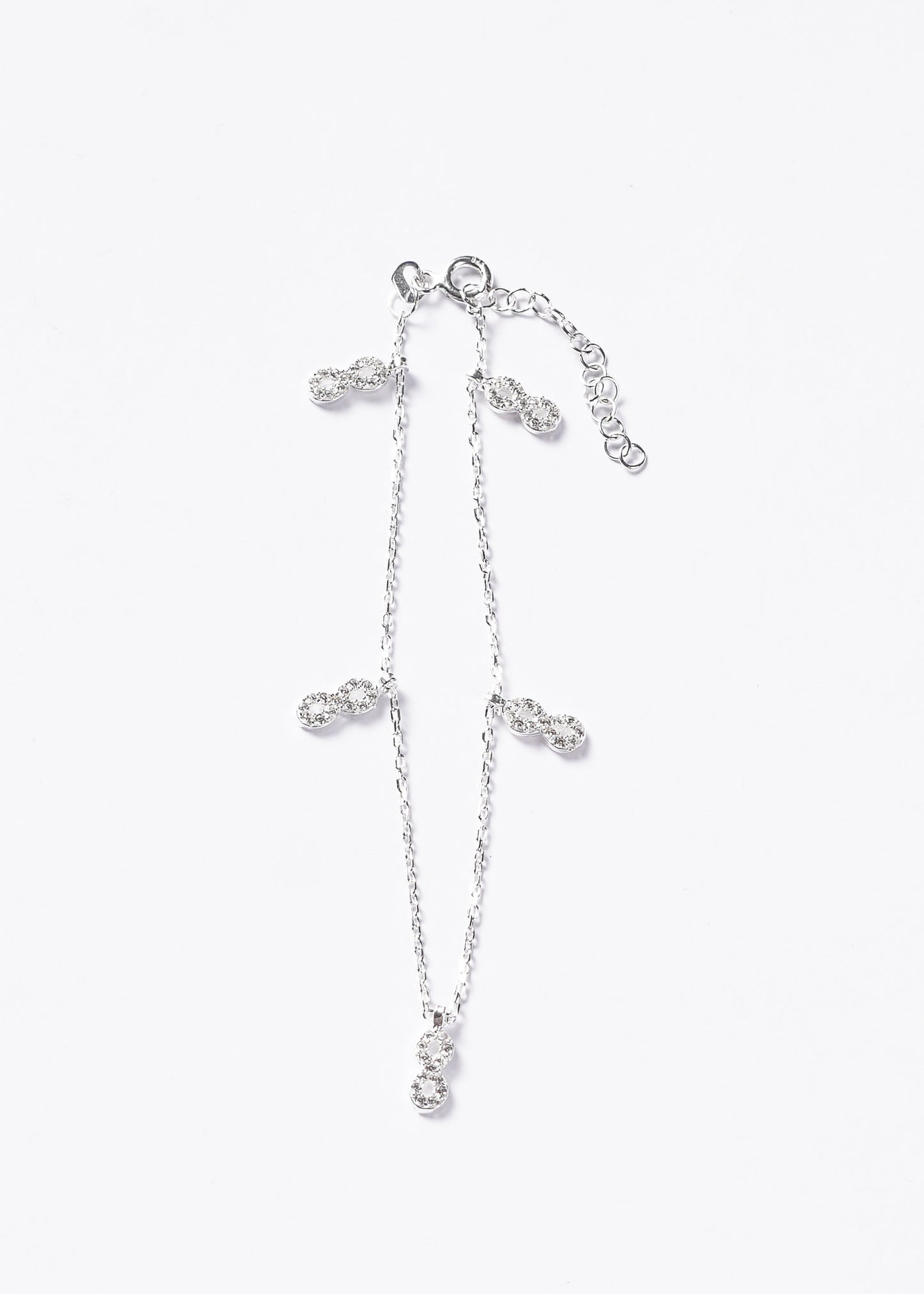 Pulsera Forcé infinitos pequeños zirconias Plata 925
