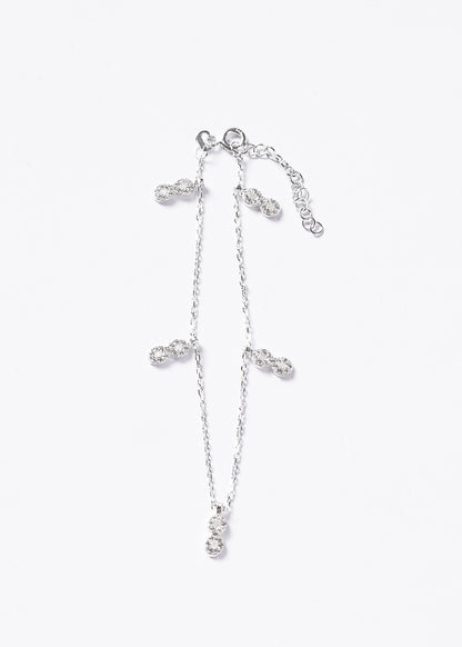 Pulsera Forcé infinitos pequeños zirconias Plata 925