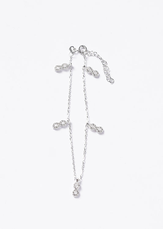 Pulsera Forcé infinitos pequeños zirconias Plata 925