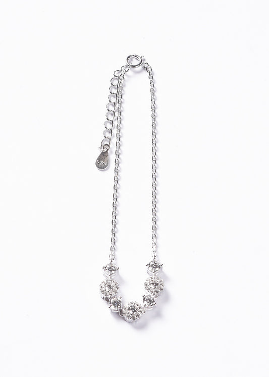 Pulsera Royalty diamantada zirconia blanca Plata 925