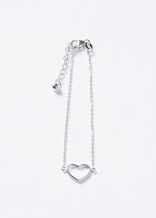 Pulsera clásica forcé con corazón Plata 925