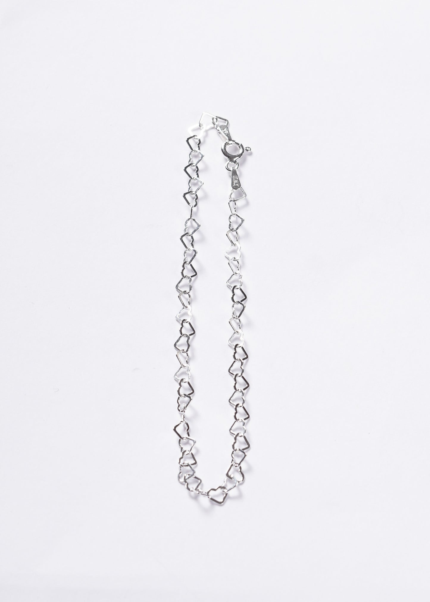 Pulsera eslabones de corazón Plata 925
