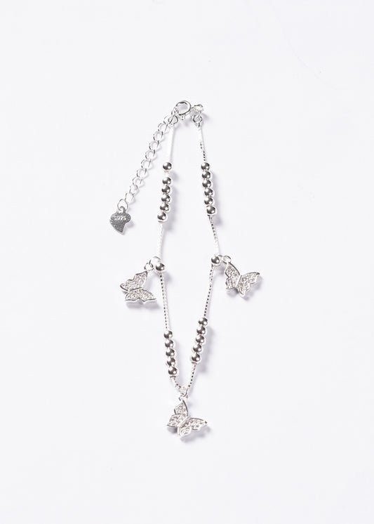 Pulsera veneciana dijes mariposas Plata 925 & Zirconia