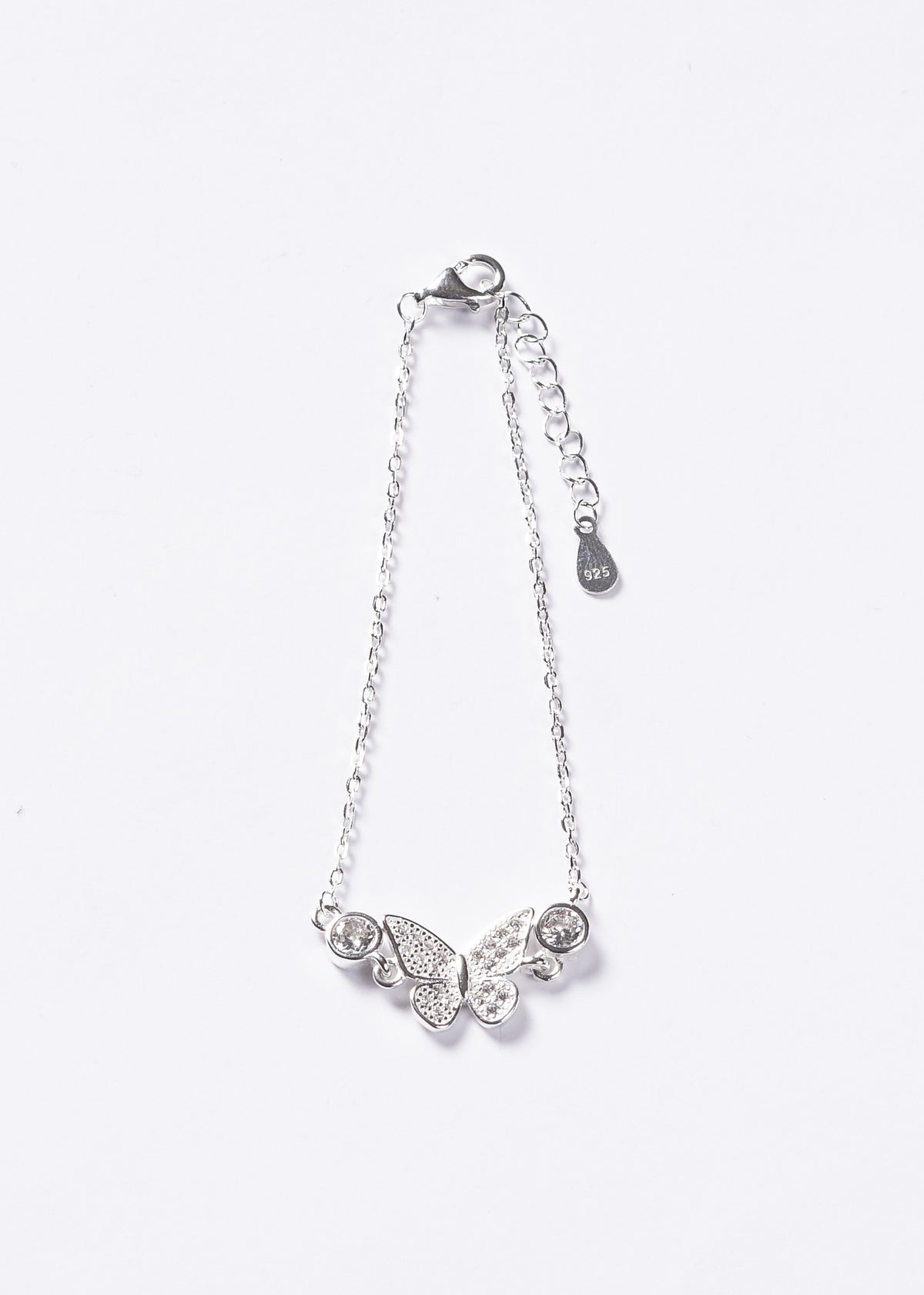 Pulsera Forcé dije central Mariposa Plata 925 & Zirconias